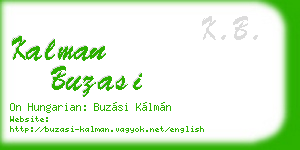 kalman buzasi business card