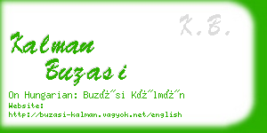 kalman buzasi business card